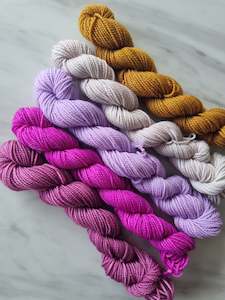 Sock Yarn 4 Ply: Berry Cheesecake - Mini Set of 5