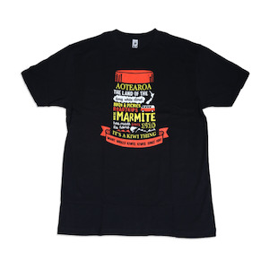 Marmite Kiwiana T-Shirt - Black - Marmite