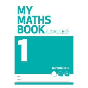 Warwick FSC Mix 70% My Maths Book 1 Unruled 64 Page