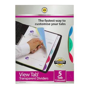 Dividers: Marbig professional indices & dividers 5 tab pp a4 multi coloured