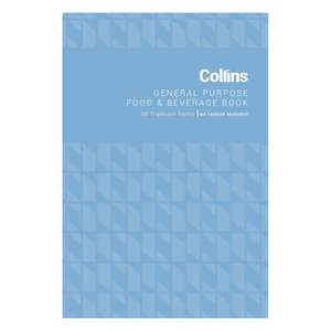 Health Safety: Collins General Purpose Food & Beverage Triplicate 50 Leaf No Carbon Required