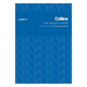 Health Safety: Collins Tax Invoice A5/50tl No Carbon Required