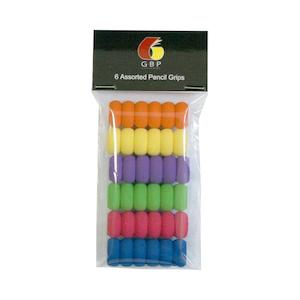 Pencils: GBP Pencil Grip Pack of 6 for Comfortable Writing PG06
