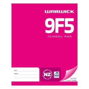 Warwick Pad 9F5 School 36 Leaf Ruled 12mm 255x205mm