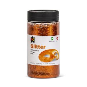 Art Project Materials: Acme Craft Glitter Orange 200g - Sparkle for Projects