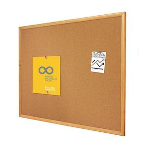 Quartet corkboard oak frame 900x1200mm