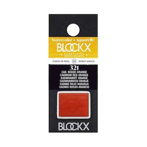 Blockx Watercolour Half Pan S3 321 Cadmium Red Orange