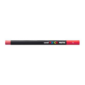 Uni POSCA Pastel Red Marker - Smooth Finish, Vibrant Color