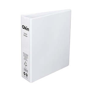 Okin A4 3D Insert Binder 50mm White RB3D50WT