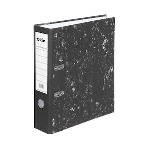 Lever Arch Files: Okin A4 Lever Arch File 75mm Mottle IF200 with Metal Protectors