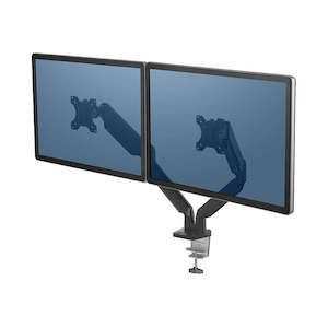 Fellowes Dual Monitor Arm with USB, 40" - Platinum F8042501