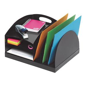 Marbig organiser desktop metal 2 way black