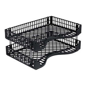 Desk Organisers: Okin Document Tray Black, Pack of 2