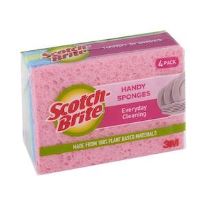 Cloths Wipes: Scotch-Brite Antibacterial Handy Sponges, Pack of 4