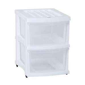Archive Boxes: Taurus storage organiser 2 drawer white