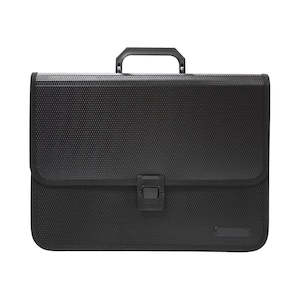 OSC 3-Pocket Expanding File Black with Clip & Handle IMP-3