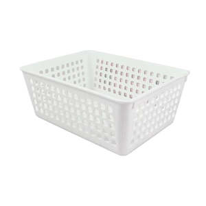 Archive Boxes: Taurus Small Basket Tray White