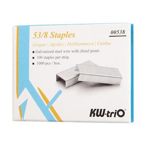Staplers Tackers: KW-triO Staples 53/8 Box of 1000