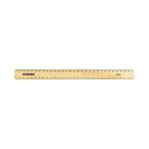 Rulers: Okin Wooden Ruler 30cm Narrow IRULER04 - Dual Scale