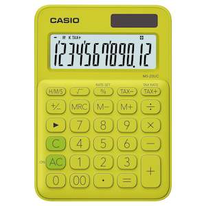 Handheld: Casio MS20UCYG Desktop Calculator Yellow/Green