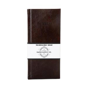 OSC Vintage Address Book Slimline Brown