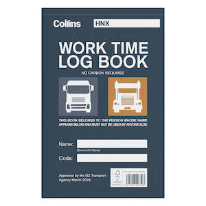 Health Safety: Collins Log Book Work Time A5 Triplicate
