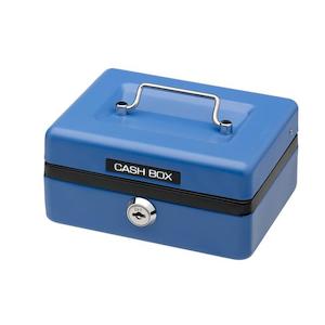 Office Mate Cash Box 6 inch Blue