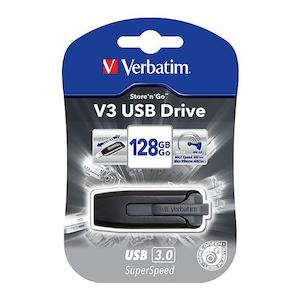 Verbatim usb 3.0 hard drive store and go 128gb grey