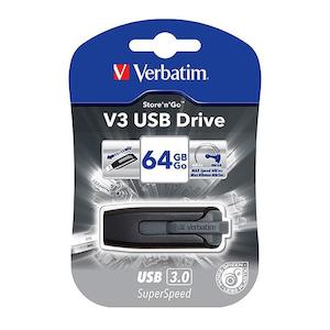 Memory Storage: Verbatim store and go portable hard drive 64gb black