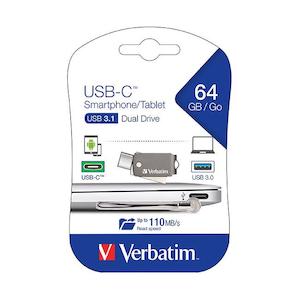 Verbatim on the go usb-c 3.1 drive 64gb