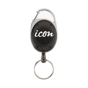 Okin Icon Retractable Key & ID Holder Charcoal IKHCHR