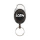 Okin Icon Retractable Key & ID Holder Charcoal IKHCHR