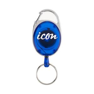 Okin Icon Retractable Key & ID Holder Blue IKHBLU