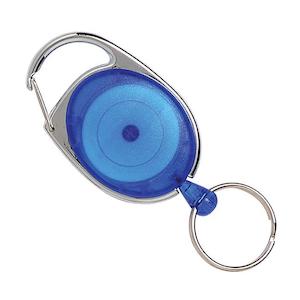 Conference Equipment: Rexel id retractable snap lock key holders blue