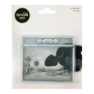 Conference Equipment: Dixon Id Pouch Landscape Pack 10 Soft Clear Hangsell