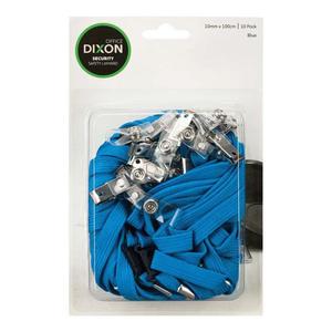 Dixon Lanyard Blue Pack 10 Flat Hangsell
