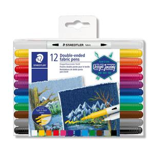 Staedtler Double-ended Fabric Pens 12 Pack 3190