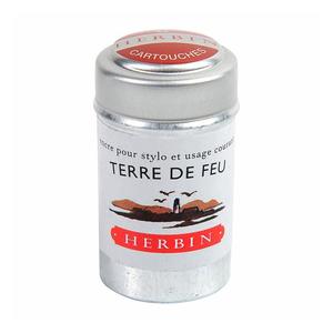 Herbin Writing Ink Cartridge Terre de Feu Pack of 6