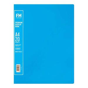 FM A4 Premium Display Book 20 Pocket Ice Blue