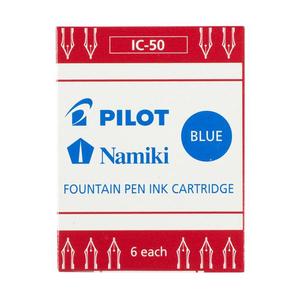 Pilot Fountain Pen Ink Cartridge Blue 6Pk (IC-50-L)