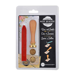 Art Project Materials: Manuscript Decor Sealing Set Emotion with Red Wax Stick