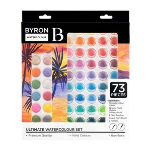 Jasart Byron Watercolour 73 Piece Set Multicoloured