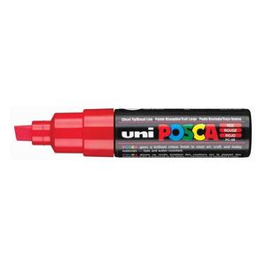 Paint Accessories: Uni Posca Marker 8.0mm Bold Chisel Red PC-8K