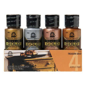 Paint Accessories: Folk Art Treasure Gold Paint Set Multicoloured