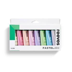 Paint Accessories: Reeves 22ml Acrylic Pastel Paints Set of 8 - Vibrant Colors