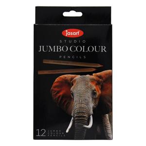 Drawing Instruments: Jasart Studio Jumbo Colour Pencils Pack of 12, 5.0mm Lead