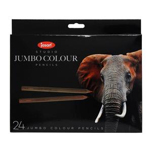 Jasart Studio Jumbo Colour Pencils Pack of 24, 5.0mm Leads