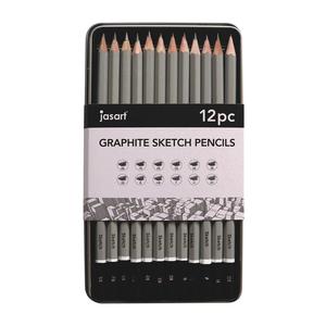 Jasart Studio Graphite Sketching Pencils Tin of 12