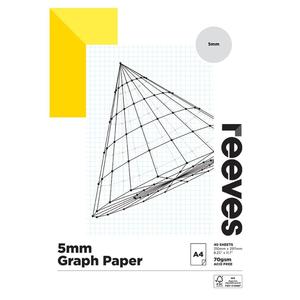 Reeves Graph 5mm 70gsm 40 Sheet Pads - Size A4, Acid Free