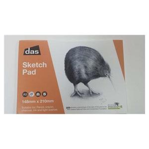 Das Acid Free Kiwi Sketch Paper Pad 110gsm 20 Sheets - Size A5